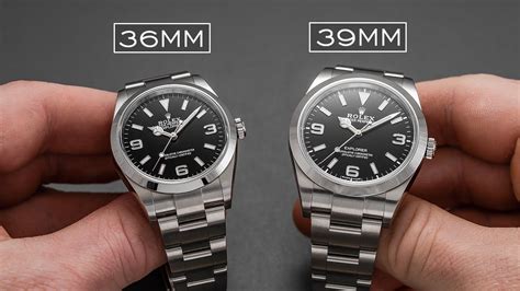 rolex explorer 1 39 mm lug to lug|Rolex date size chart.